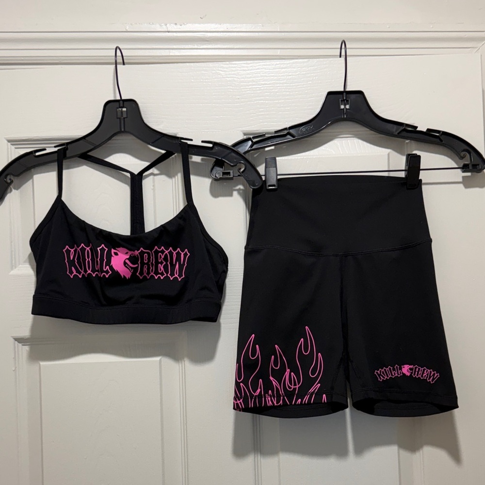 Kill Crew Black and Pink Athletic Set